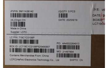 Lenovo 5M11A38142 MECH_ASM KB C THAI(TSG)PT US BK