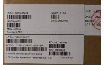 Lenovo 5M11A38453 MECH_ASM KB C GER(TSG)PT FP UK BK