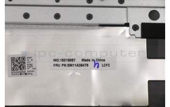 Lenovo 5M11A38476 C-Cover with keyboard, Norwegian, Black, FingerPrint, UK