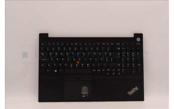 Lenovo 5M11A38502 C-Cover with keyboard, Slovenian, Black, Fingerprint, UK