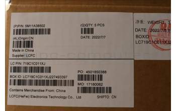 Lenovo 5M11A38502 C-Cover with keyboard, Slovenian, Black, Fingerprint, UK