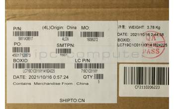 Lenovo 5M11A38517 C-Cover with keyboard,Switzerland,Black,FingerPrint