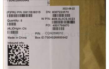 Lenovo 5M11B38315 MECH_ASM GRP,KBD,BZL,CZE/SLK,WL,BK,CHY