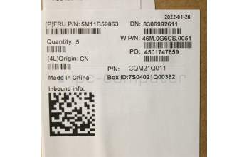 Lenovo 5M11B59863 MECH_ASM KBD Bezel,Ti,WLAN,SLV,CHY