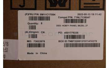 Lenovo 5M11C17084 Mechanical Assemblies, Front deco,A5-27IAP,strom grey