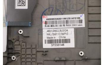 Lenovo 5M11C18710 C-Cover with keyboard, Belgian, No WWAN, UK