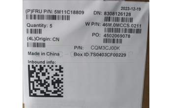 Lenovo 5M11C18809 C-Cover with keyboard,India English,NO WWAN