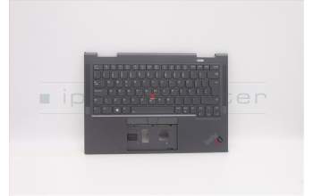 Lenovo 5M11C40970 C-Cover with keyboard, Portuguese, Grey, WLAN, UK