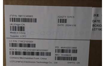 Lenovo 5M11C40983 MECH_ASM KBD BZL,WL,GY,CHY,IND ENG