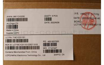 Lenovo 5M11C43290 MECH_ASM KB C THAI(TSG)PT FP US BK