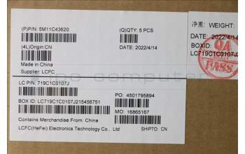 Lenovo 5M11C43620 MECH_ASM KB C TC BKLT(PMX)PT US BK