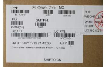 Lenovo 5M11C43767 MECH_ASM KB C SPA BKLT(PMX)PT FP UK BK