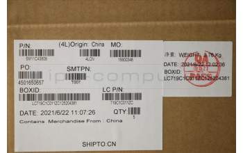 Lenovo 5M11C43809 MECH_ASM KB C SWS BKLT(PMX)PT FP UK BK