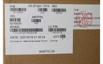 Lenovo 5M11C43818 MECH_ASM KB C EUROENG BKLT(PMX)PT FP BK