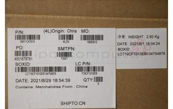 Lenovo 5M11C47916 MECH_ASM KBD W/C FRA BKLT(SUN) UK BK