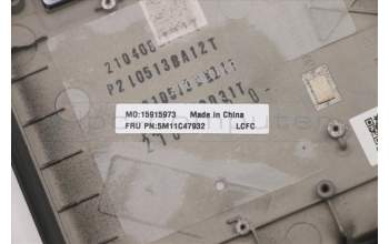 Lenovo 5M11C47932 MECH_ASM KBD W/C HBW BKLT(SUN) US BK