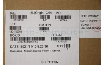 Lenovo 5M11C47960 MECH_ASM KBD W/C LA SPA BKLT(SUN) UK BK