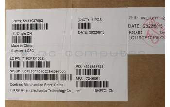 Lenovo 5M11C47993 MECH_ASM KBD W/C TC BKLT(CHY) US BK