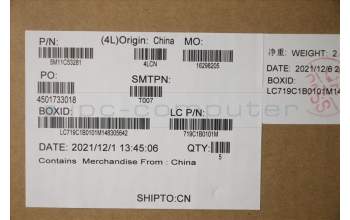 Lenovo 5M11C53281 MECH_ASM GRP KBD BZL,IND ENG,WW,DB,CHY