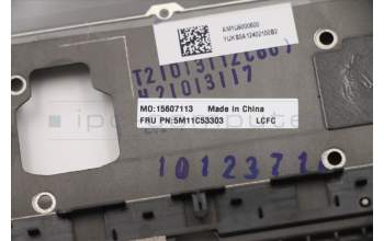 Lenovo 5M11C53303 C-Cover with keyboard, Bulgarian, Deep Black, WLAN, UK