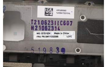 Lenovo 5M11C53366 MECH_ASM GRP KBD BZL,TC,WW,DB,SUN