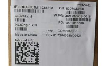 Lenovo 5M11C85608 C-Cover with keyboard, Norwegian, Black, ClickPad, NO WWAN, NO WLAN, UK