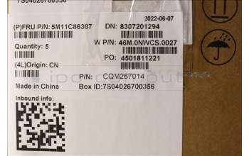 Lenovo 5M11C86307 C-Cover with keyboard, Arabic, Black, US