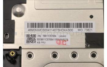 Lenovo 5M11C87684 MECH_ASM KB CZE/SLKw/PTC BK(W/DFKB)