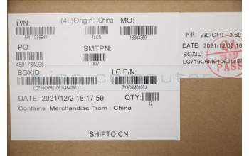 Lenovo 5M11C88849 MECH_ASM KBD BEL BKLT (CHI) BLK