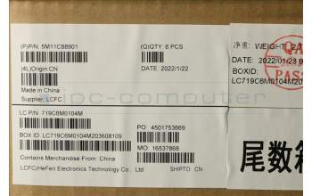 Lenovo 5M11C88901 MECH_ASM KBD UK BKLT (LIT) BLK