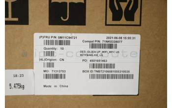 Lenovo 5M11C94721 C-Cover with keyboard, USA English, Non-Backlight, Touchpad, US