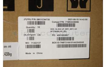 Lenovo 5M11C94735 MECH_ASM FRU Cc WIFI_WFC w/TP&NBLKB_BEL