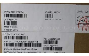 Lenovo 5M11F24174 MECH_ASM FRU KB w/Cc THAI(Chi)FPR US BK