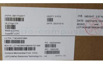 Lenovo 5M11F24577 MECH_ASM KBD/C GER BKLT CHI UKBK