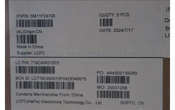 Lenovo 5M11F24708 MECH_ASM KBD/C ENG BKLT (SUN) WW USBK