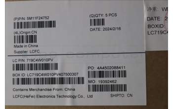 Lenovo 5M11F24752 MECH_ASM KBD/C ITA BKLT (SUN) WW UKBK