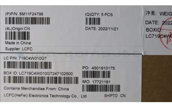 Lenovo 5M11F24796 MECH_ASM KBD/C SWS BKLT (SUN) WW UKBK