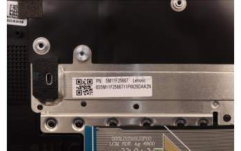 Lenovo 5M11F25667 C-Cover with keyboard, Switzerland, Black, WLAN, UK