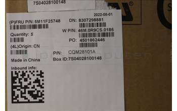 Lenovo 5M11F25748 MECH_ASM FRU BLKB NORDIC w/C Cov Transim