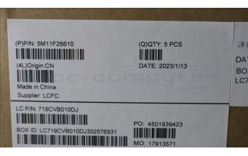 Lenovo 5M11F26610 MECH_ASM KB w/Ccvr LA SPA-CHY FPR UK BK