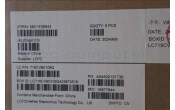 Lenovo 5M11F26643 MECH_ASM KBw/CcvrINDENGBKLT-LTN FP US BK