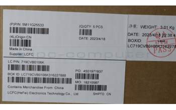 Lenovo 5M11G25533 MECH_ASM KBw/Ccvr ENG BKLT-TSG US BK