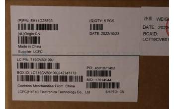 Lenovo 5M11G25693 C-Abdeckung mit Tastatur, Belgisch, schwarz