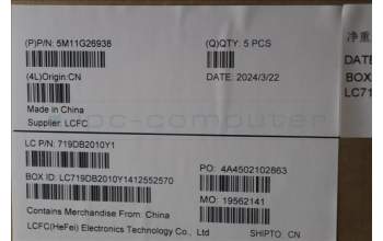 Lenovo 5M11G26938 MECH_ASM KBD C-Cov GER Chicon BK