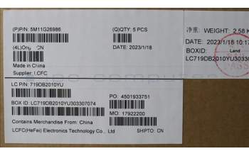 Lenovo 5M11G26986 MECH_ASM KBD C-Cov ITA Sunrex BK