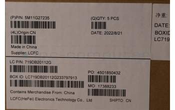 Lenovo 5M11G27235 MECH_ASM KBD C-Cov GER BKLT Sunrex BK