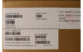 Lenovo 5M11G27391 C-Cover with keyboard,UK English,Black,Backlight