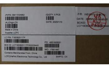 Lenovo 5M11H25962 MECH_ASM KB CCov KOR BKLT Chicon WW BK