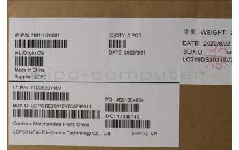 Lenovo 5M11H26041 MECH_ASM KBD C-Cov TC BKLT Chicon WW BK