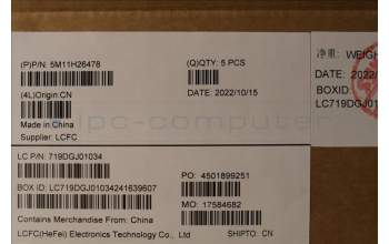 Lenovo 5M11H26478 MECH_ASM KBCVR ENG BKLT(PMX)FPR US SR